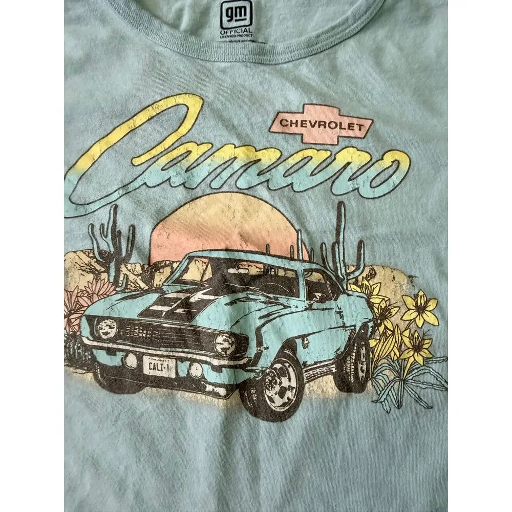 OshKosh B'gosh Girls Green Camaro Graphic Tee Size 8